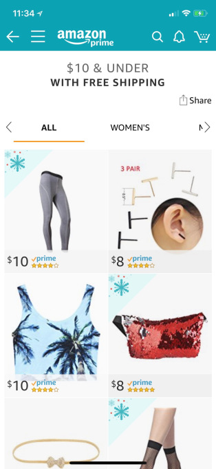 亞馬遜悄然推出“$10 & Under”銷售低價產品，和Wish杠上了？